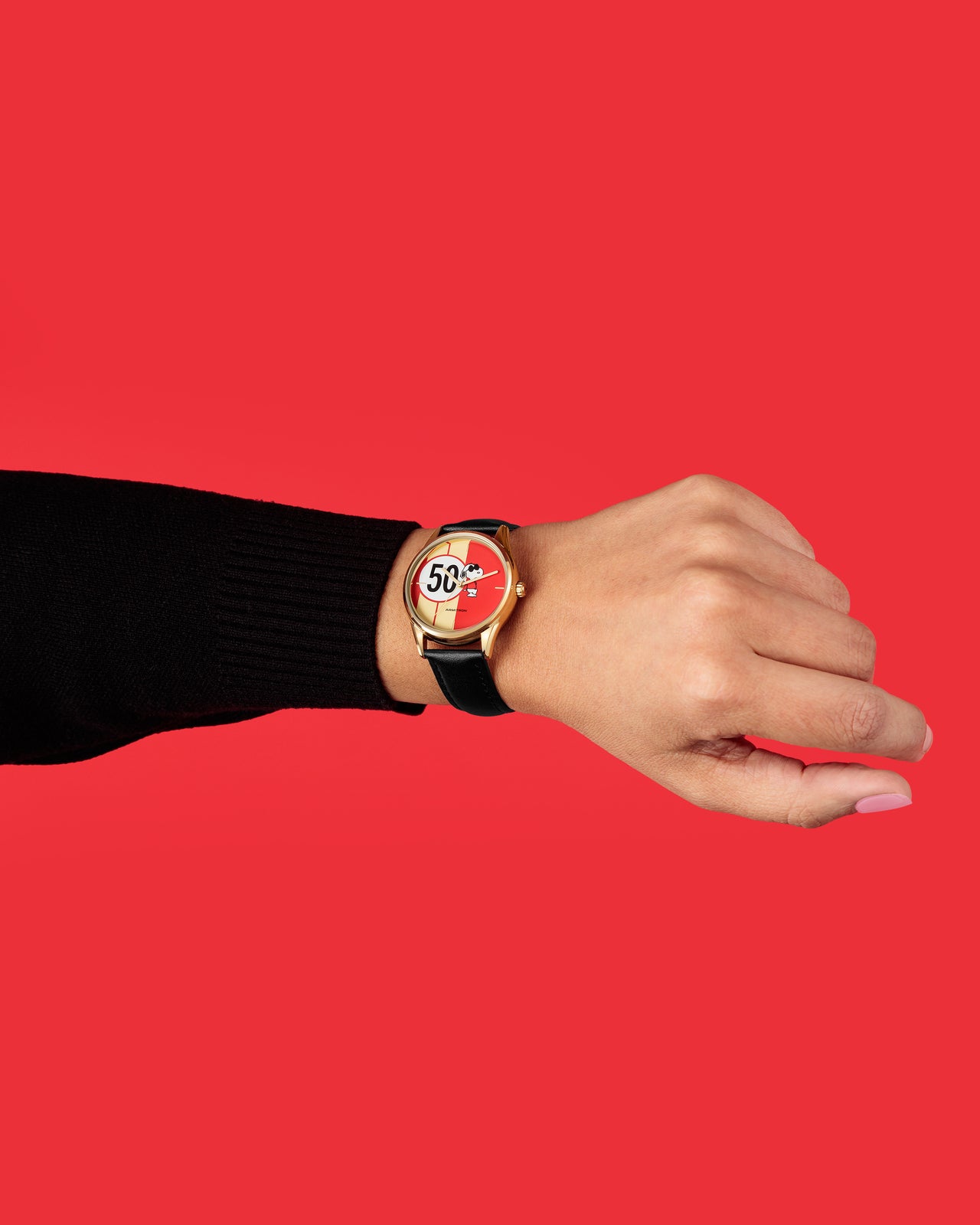 Armitron x Peanuts: Golden Cool | 36mm, Peanuts Black/Gold/Red-Men-Armitron