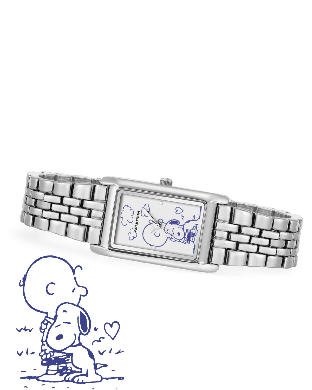 Armitron x Peanuts: Charlie’s Embrace | 20mm, Peanuts Silver-Women-Armitron