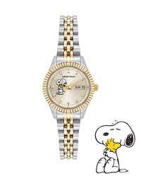 Thumbnail for Armitron x Peanuts: The Hug | 24.5mm, Peanuts Two-Tone Gold/Silver-Women-Armitron