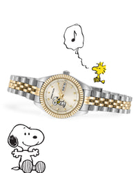 Thumbnail for Armitron x Peanuts: The Hug | 24.5mm, Peanuts Two-Tone Gold/Silver-Women-Armitron