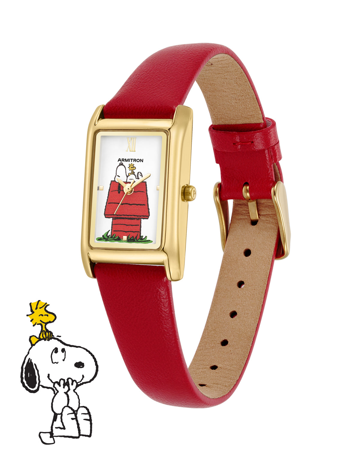 Armitron x Peanuts: The Lookout | 36mm, Peanuts Red/Gold-Men-Armitron
