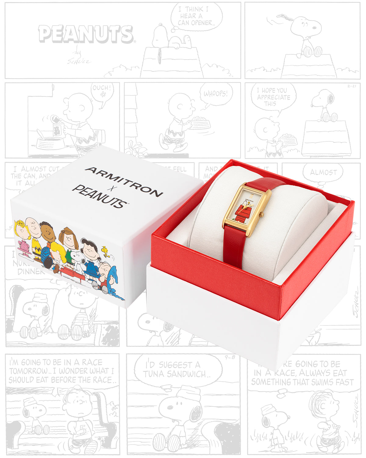 Armitron x Peanuts: The Lookout | 36mm, Peanuts Red/Gold-Men-Armitron