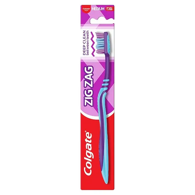 Colgate ZigZag Toothbrush – Deep Cleaning with Multi-Angle Bristles (Pack of 2)