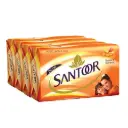 Santoor Sandal & Turmeric Soap – Pack of 4 (50g Each) for Glowing Skin