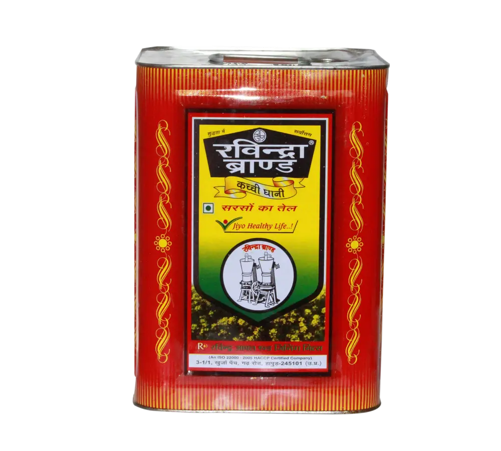 Ravindra Kachi Ghani Mustard Oil – Pure & Aromatic  (15kg)