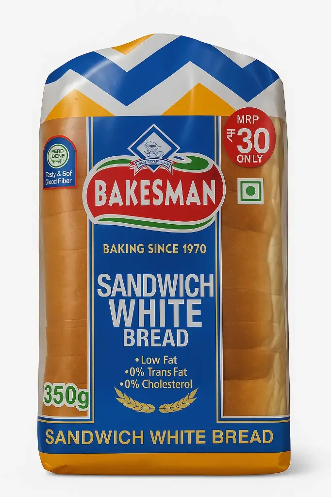 Bakesman Sandwich White Bread – Soft & Perfectly Sliced 