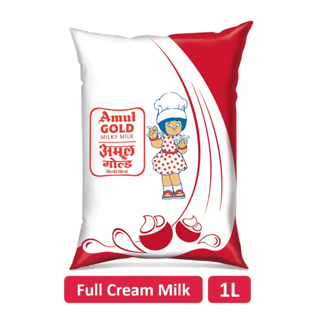 Amul Gold Full Cream Milk – Pure & Creamy Goodness (1L)