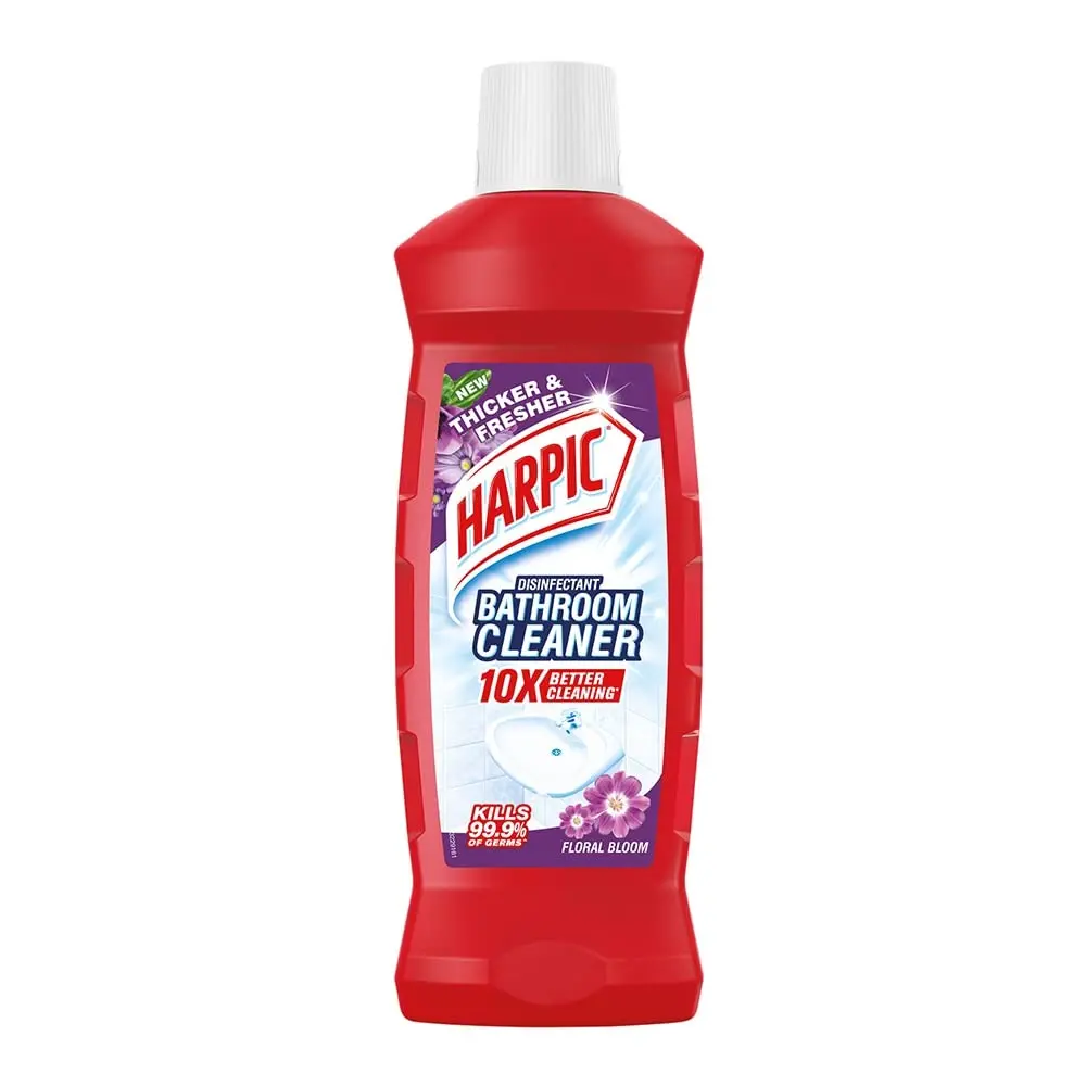Harpic Bathroom Cleaner Liquid - Floral, 500ml | Thick Formula for Sparkling Hygiene