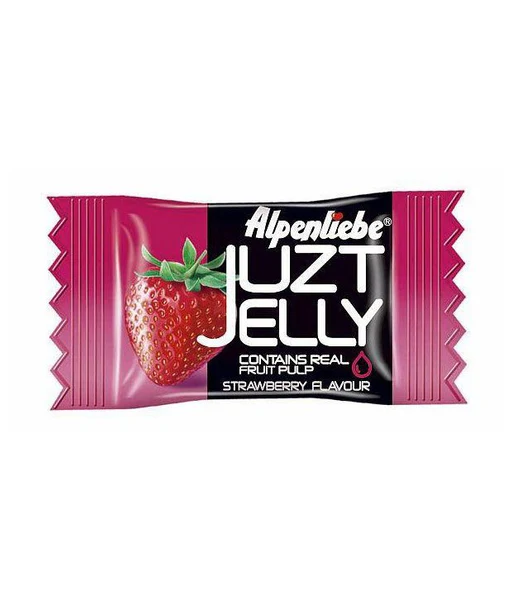 Alpenliebe Juzt Jelly Candy – 25% Fruit Pulp | Soft & Juicy Fruit Jellies | Strawberry, Mango & More (12 Pieces)
