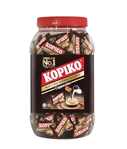 Kopiko Coffee Candy Jar – Real Coffee Taste | Long-Lasting Energy Boost (230 Pieces)