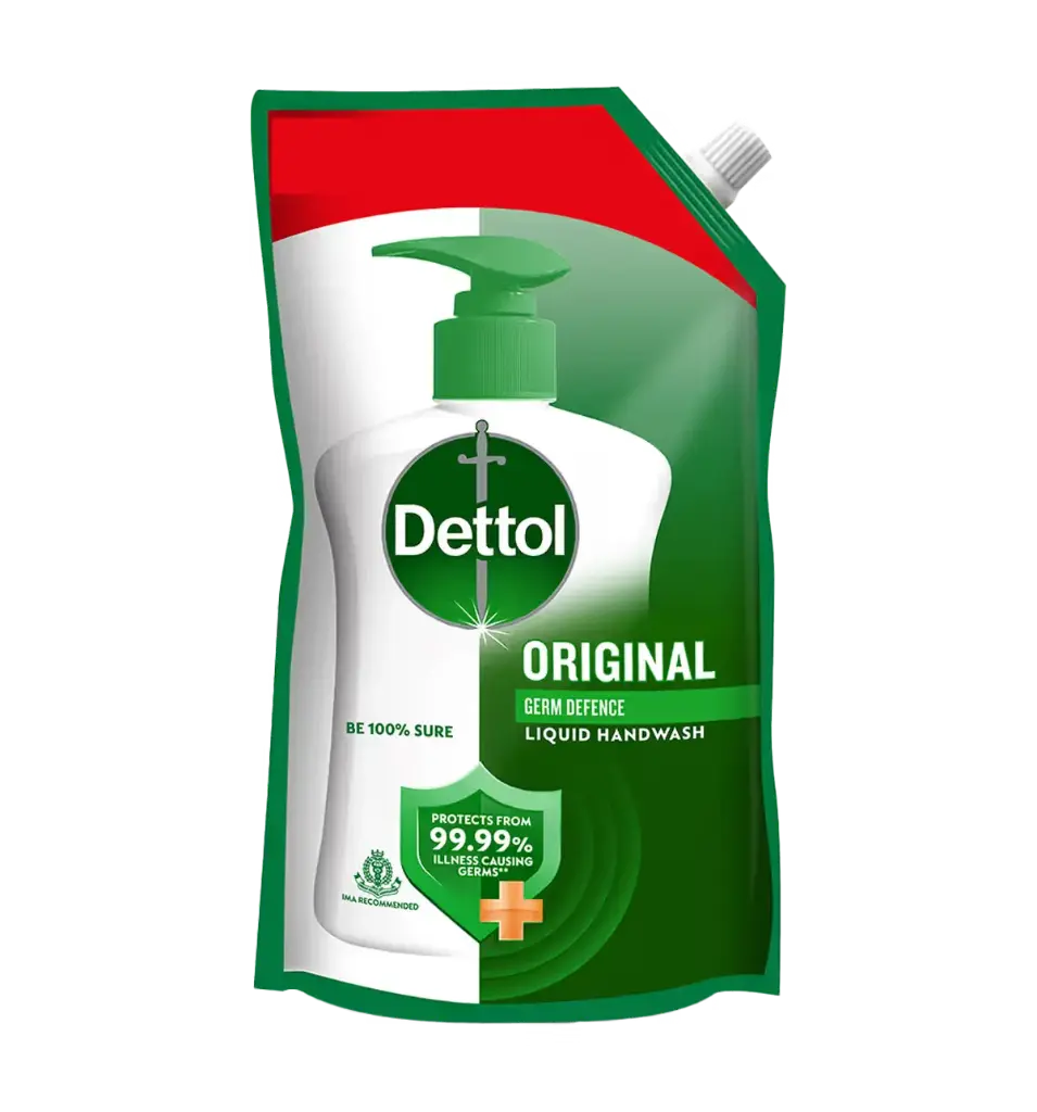 Dettol Original Liquid Handwash Refill -Germ Defence Formula with Mild Pine Fragrance (650ml)