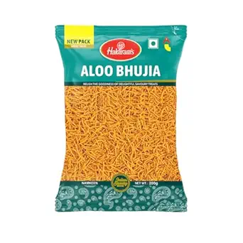 Haldiram’s Aloo Bhujia – Spicy Potato Namkeen, Pack of 2 × 20g