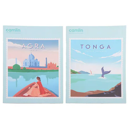 Camlin A4 Size Long Notebook  384 Pages  Single Line  29.7 x 21 cm Approx  57 GSM  Soft Cover  Ideal for Students & Professionals 