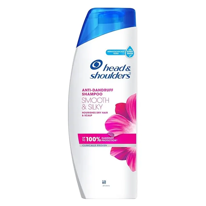 Head & Shoulders Smooth & Silky Shampoo – Anti‑Dandruff Care for Soft, Shiny Hair (340 ml)