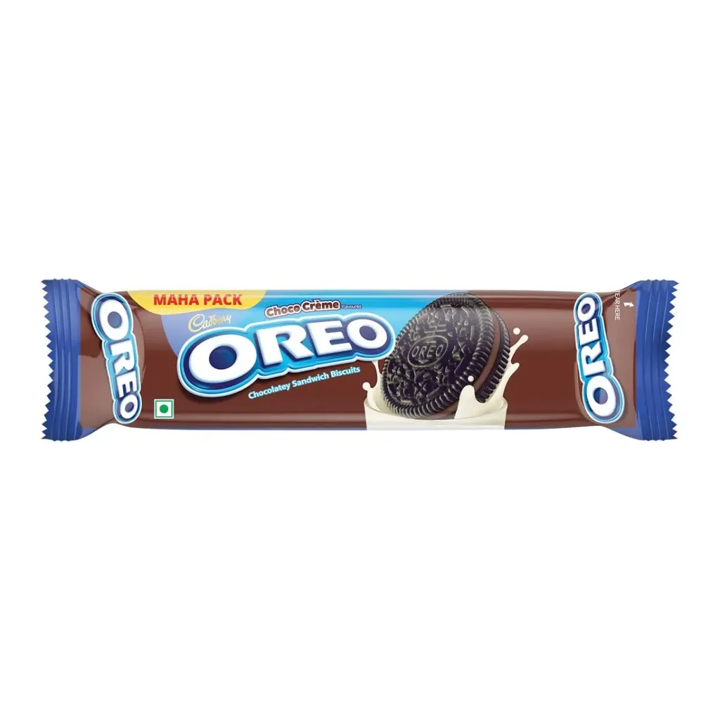 Cadbury Oreo Chocolate Flavour Creme Sandwich Biscuit – 125.25 g | Crunchy Cookies with Smooth Creme
