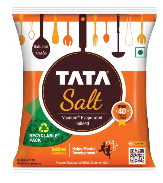 Tata Salt, Iodised Namak, Vaccum Evaporated Salt (1kg)