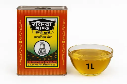 Ravindra Kachi Ghani Mustard Oil – Pure & Aromatic 