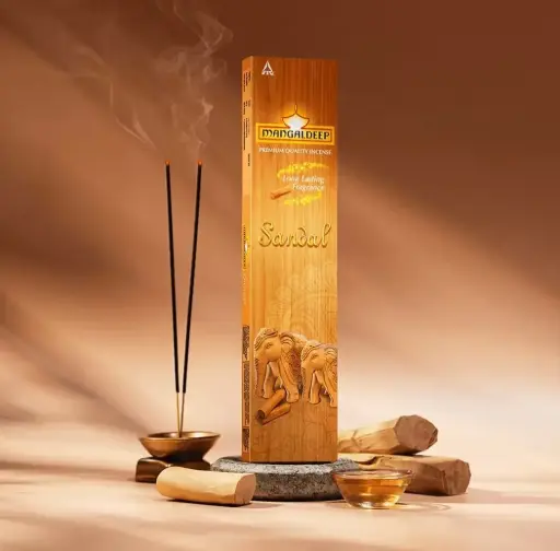 Mangaldeep Sandal Agarbatti – Pure & Divine Sandalwood Incense Sticks