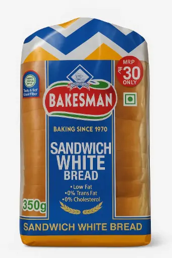 Bakesman Sandwich White Bread – Soft & Perfectly Sliced 