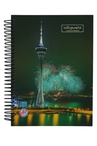 Collegemate A4 Notebook | Single Line | Spiral Bound | Stylish & Durable