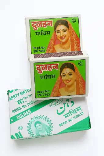 Dulhan Safety Matches – Traditional Indian Matchbox Design (Pack of 12)