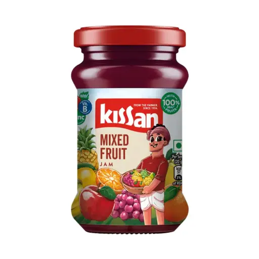 Kissan Mixed Fruit Jam – 200g  Made with 100% Real Fruit  Sweet & Tangy Spread for Breakfast 
