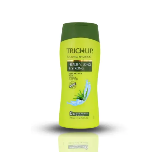 Trichup Healthy, Long & Strong Herbal Shampoo – 100ml  With Aloe Vera, Henna & Neem  Gentle Nourishment for All Hair Types 