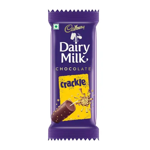 Cadbury Dairy Milk Crackle Chocolate Bar – 75g  Rich Milk Chocolate with Crispy Rice Crunch  Perfect for Snacking & Gifting 